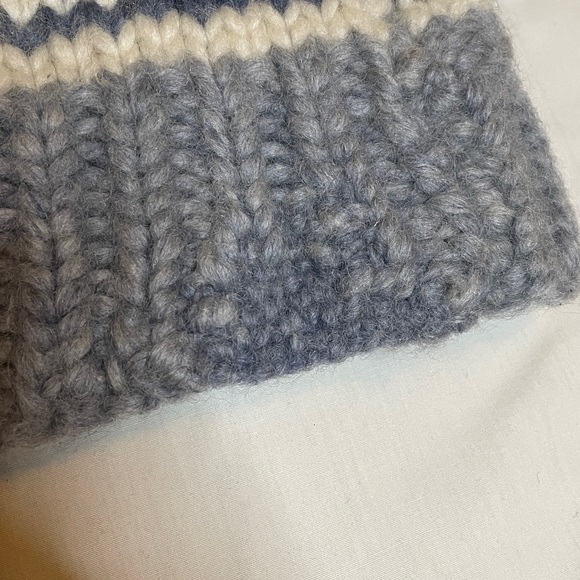 Vintage Light Blue Wool handmade knit jacket - Picture 7 of 8